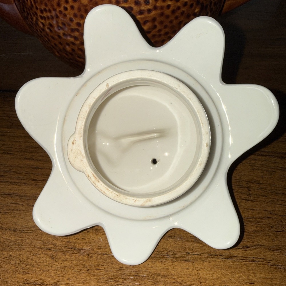 Vintage Price & Kensington Christmas Pudding Teapot Textured White Icing 1960's - Picture 5 of 8